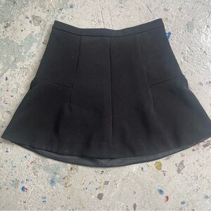 Tinley Road Black Mini Skirt A-Line Fit & Flare XS Classic Minimal